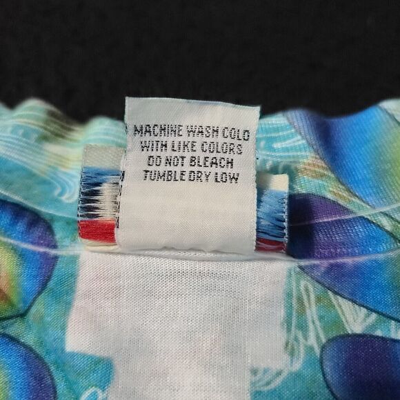 Las Olas Womens T-Shirt Multicolor Size XL 100% Polyester Short Sleeve Pullover - Picture 8 of 12